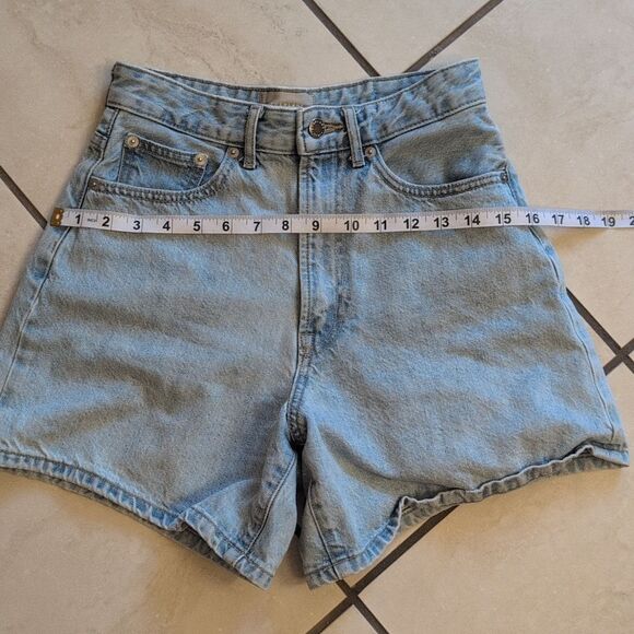 Everlane The A-Line Denim Short Light Blue Size 25 - Picture 7 of 12